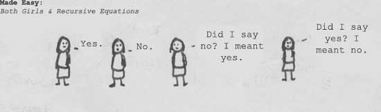 my calculator hates recursive equations too